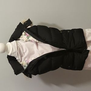 JOIE SLEEVELESS HOODED FUR VEST.